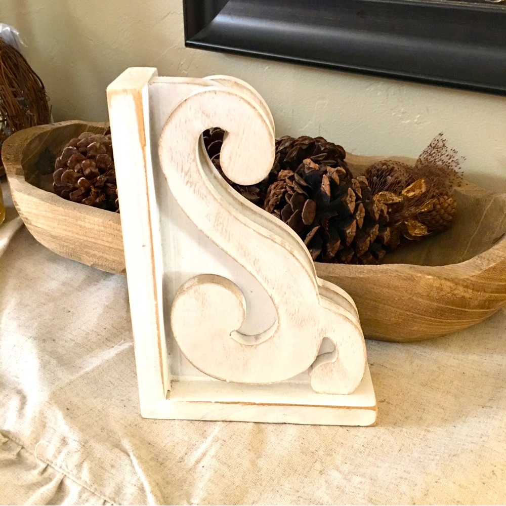 Farmhouse wood rustic cottage wood corbel home decor white
